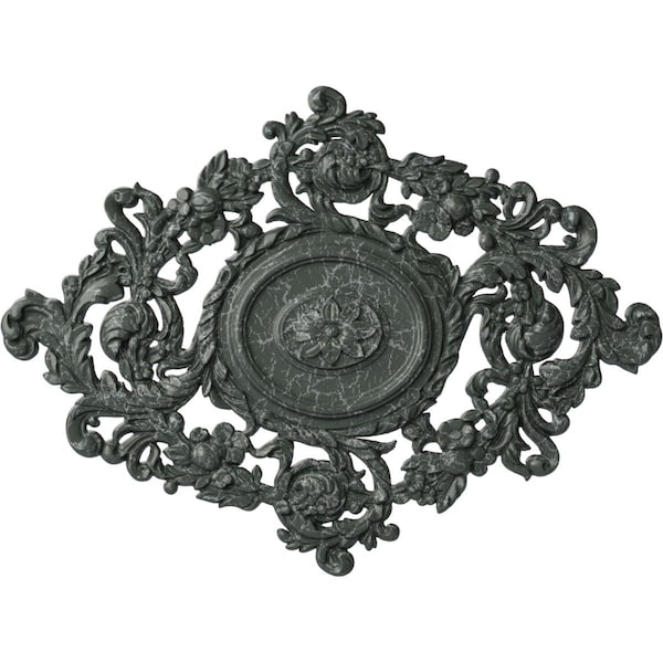 Ekena Millwork Katheryn Ceiling Medallion, Hand-Painted Athenian Green Crackle, 22 1/2"W x 30 3/8"H x 1 1/2"P CM30KTAGC - main